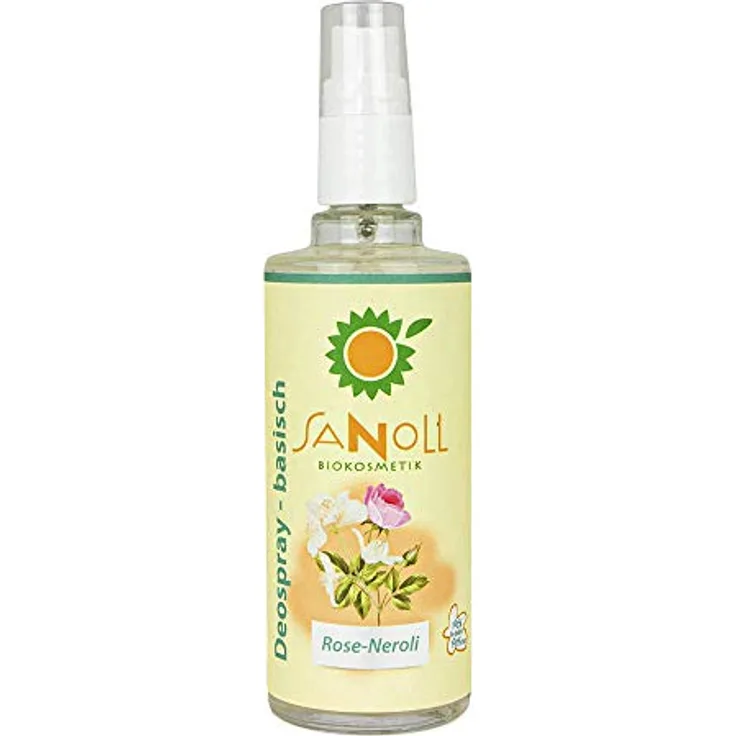SANOLL Deospray basisch - Rose-Neroli, 100ml, hautmild und aluminiumfrei mit natürlichem Duft