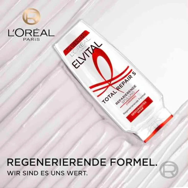 L'Oréal Paris Elvital Total Repair 5, Reparatur-Spülung gegen 5 Probleme geschädigter Haare mit Calendula-Extrakt, 6 x 250 ml – Bild 3