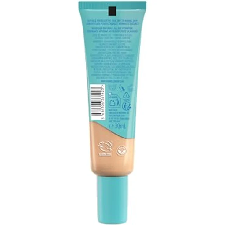 Rimmel Kind & Free Glow It Up, leichtes feuchtigkeitsspendendes Make-up, Farbton 010 Rose Ivory, 30 ml – Bild 3