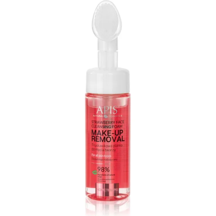 Apis Natural Cosmetics Home TerApis Reinigungsschaum mit Bürste, 150 ml, effektive Gesichtsreinigung mit Hyaluronsäure und sanftem Peeling