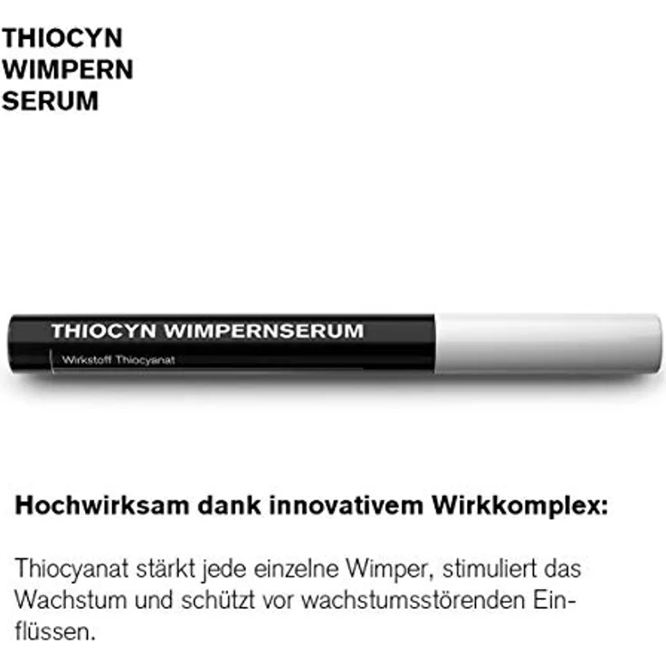 THIOCYN Wimpern- und Augenbrauenserum, hormonfreies Wachstumsschutzmittel, für lange Wimpern und dichtere Augenbrauen, vegan, Made in Germany – Bild 4