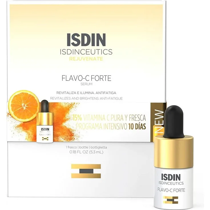 Isdin Isdinceutics Flavo-C Forte, Intensives Gesichtsserum mit 15% Vitamin C, 5.30ml