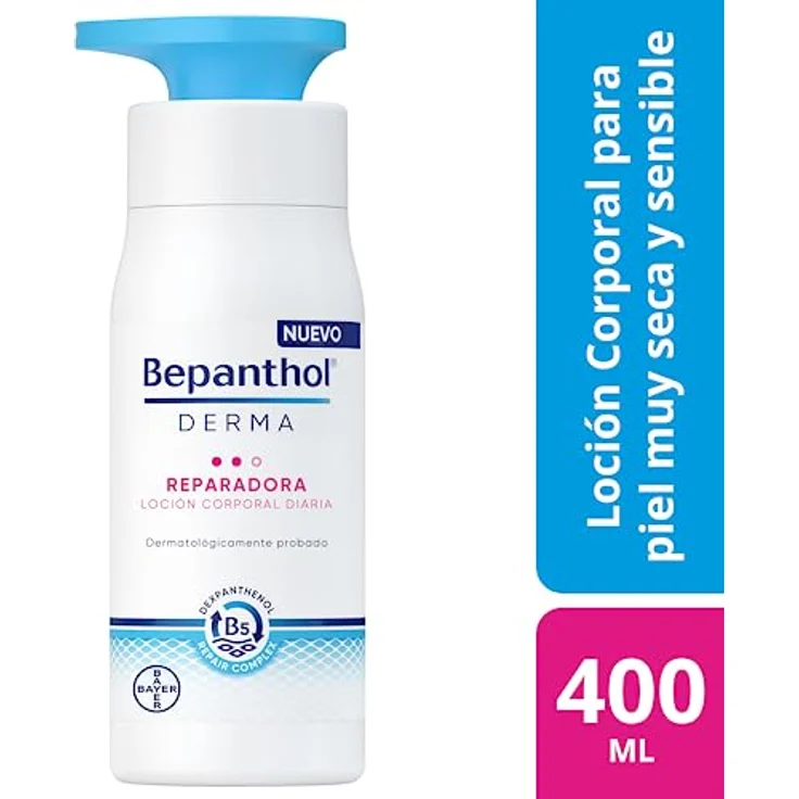 BEPANTHOL Feuchtigkeitscreme, reparierende Derma-Lotion für trockene Haut, 400 ml, sofortige und langanhaltende Feuchtigkeit, ohne Parfüm – Bild 2