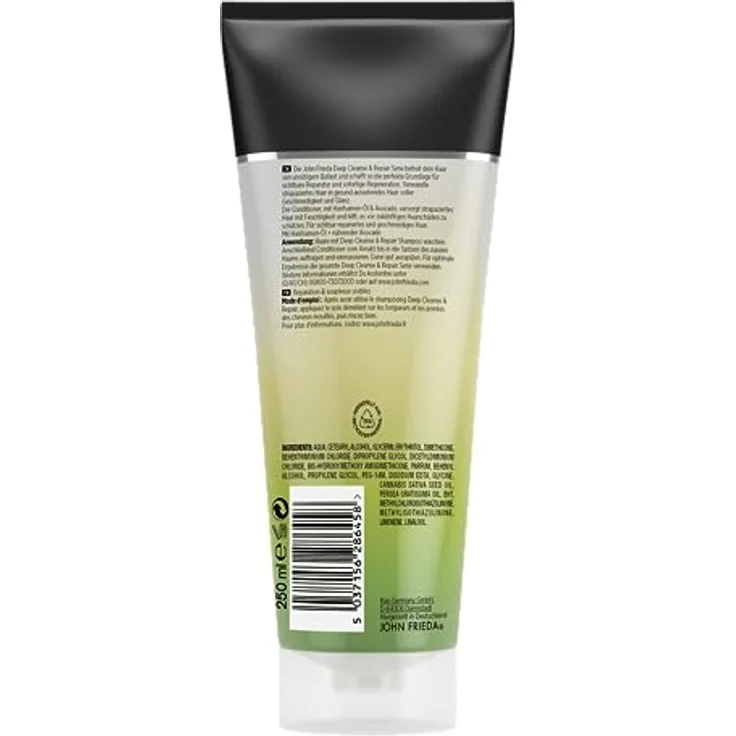 John Frieda Deep Cleanse & Repair Conditioner - 250 ml - Sichtbare Reparatur und Geschmeidigkeit - Avocado für geschädigtes Haar – Bild 2