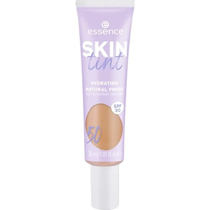 Essence SKIN TINT getönte Feuchtigkeitscreme mit SPF 30, modulierbare Deckkraft, vegan, Farbe #50, 30g
