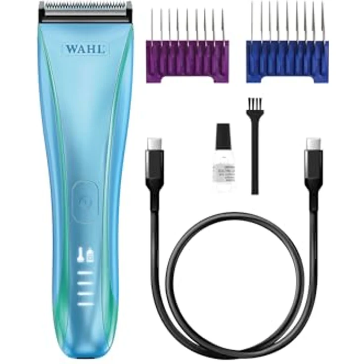 Wahl Pro Pet Motiva2 Blue Ivy, professioneller Tierhaarschneider mit 5-in-1 Schneidsatz, Akku- und Netzbetrieb, leise, ergonomisch und leicht – Bild 11