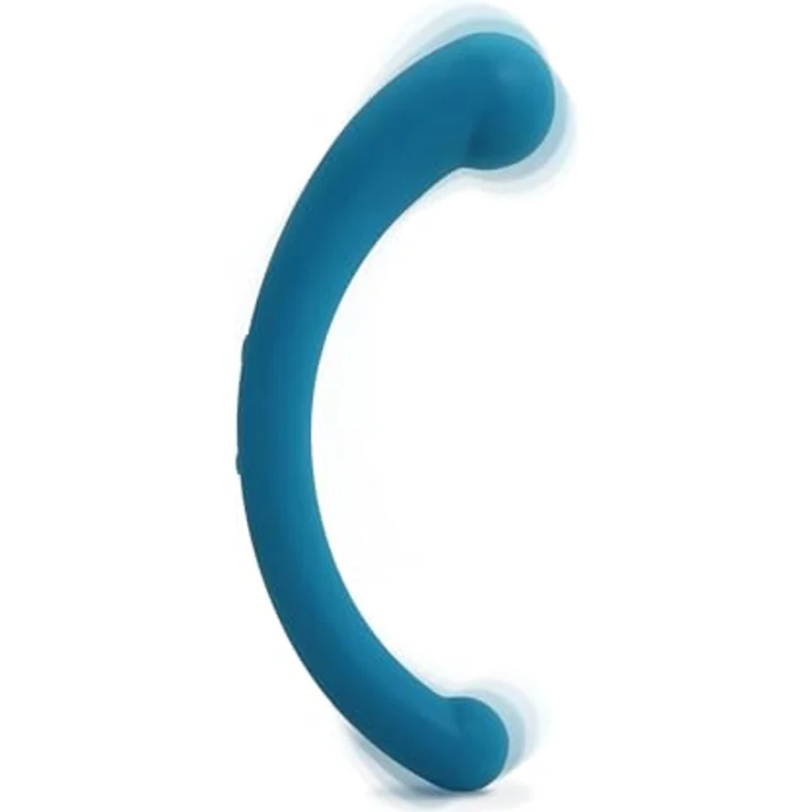plusOne Dualer Vibrationsbogen, persönliches Massagegerät mit 5 Vibrationseinstellungen, wiederaufladbar, 100% wasserdicht, Blau – Bild 1