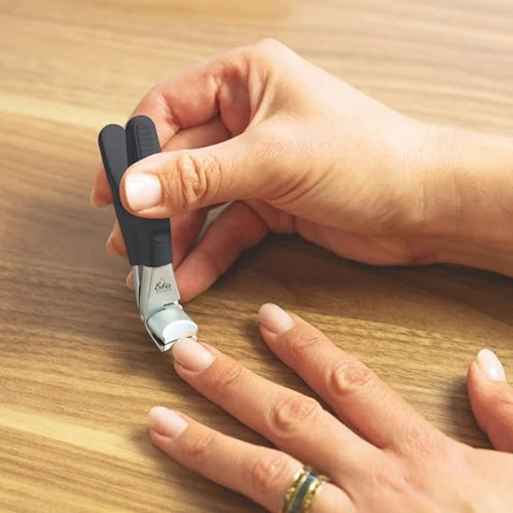 ERBE Nagelknipser 8,5 cm, schwarz, Edelstahl INOX mit Soft-Grip für präzises Schneiden und ergonomische Handhabung – Bild 5