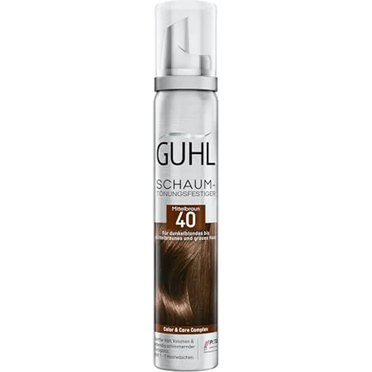 Guhl Schaum-Tönungsfestiger - Farbe 40 Mittelbraun - Sanfter Halt, Volumen und Farbglanz - Haarfärbemittel 100ml – Bild 1