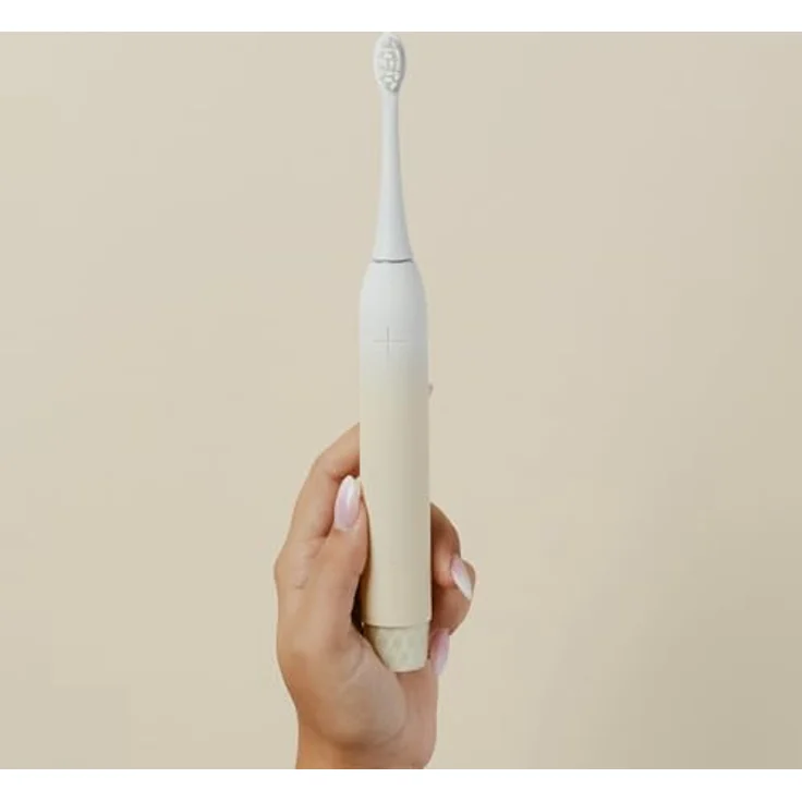 Be Lucent Prism Sonic Elektrische Zahnbürste Vanillecreme – 60 Tage Akkulaufzeit, Automatisches Ein-/Ausschalten, Smart-Timer, 3 Putzmodi, Drucksensor, IPX8 wasserfest – Bild 3