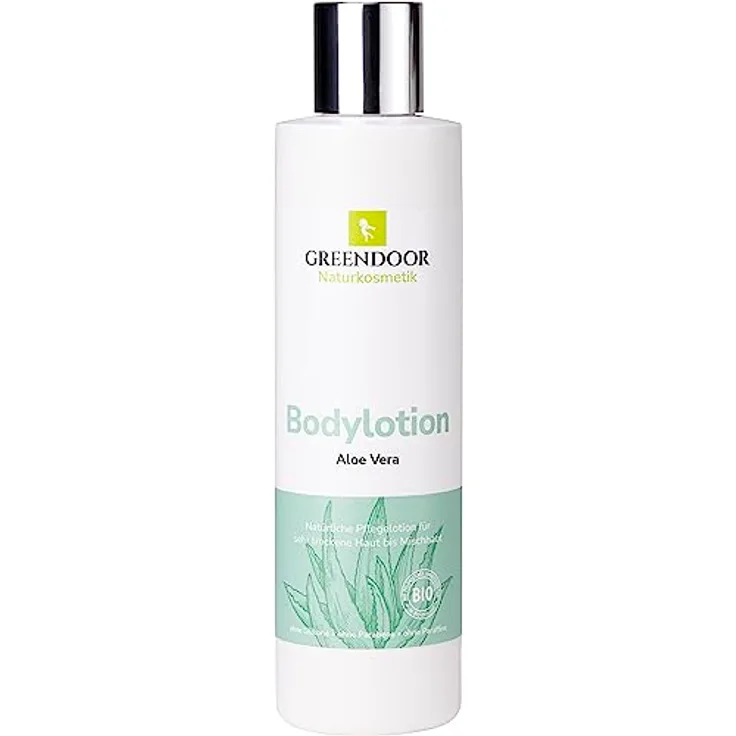 GREENDOOR vegane Bodylotion Aloe Vera, Naturkosmetik Körperlotion, Manufaktur-Qualität ohne Silikon, ohne Parabene, 250 ml