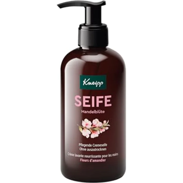 Kneipp Pflegende Cremeseife Mandelblüten, antibakterielle Handreinigung, 250 ml, natürliche ätherische Öle – Bild 1