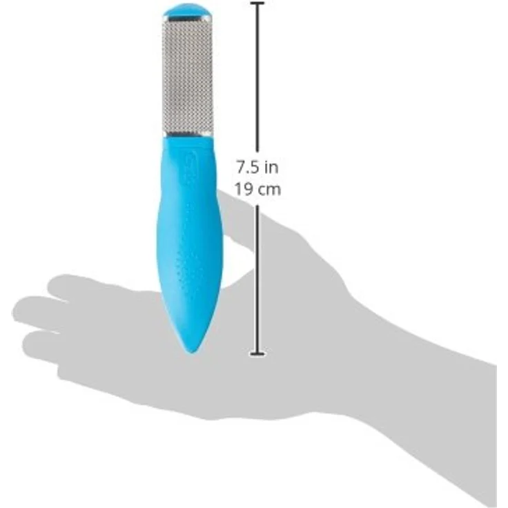 CREDO Hornhaut Flachraspel POP ART, rostfreie Reibfläche, blau, wechselbare Raspelflächen – Bild 3