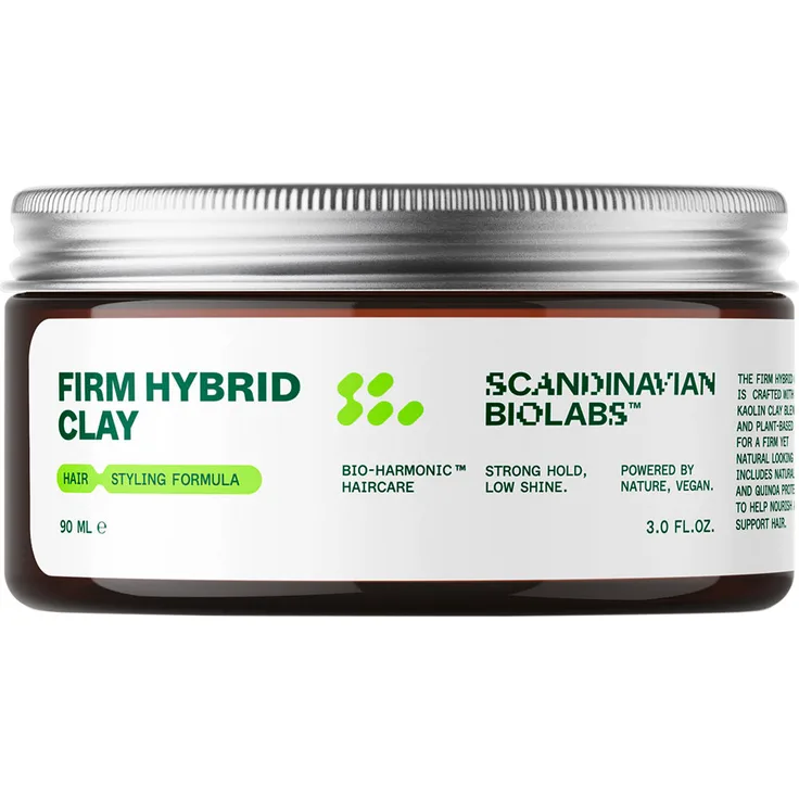 Scandinavian Biolabs Firm Hybrid Clay, Haarstyling mit starkem Halt und natürlichem Glanz, 90 ml
