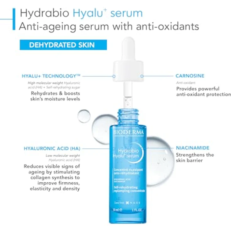 Bioderma Hydrabio Hyalu+ Serum 30ml, Hochkonzentriertes Serum zur Reduzierung tiefer Falten in Tagen – Bild 5