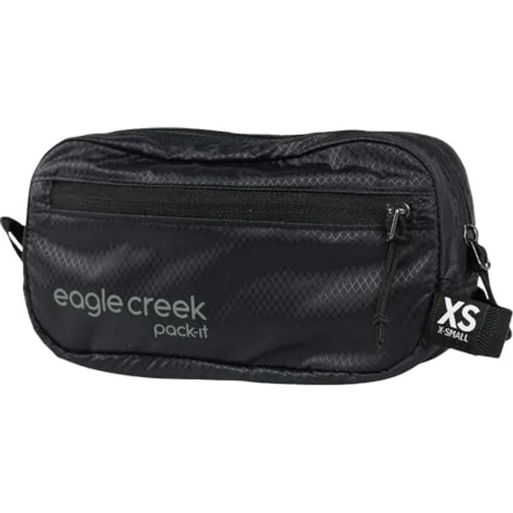 Eagle Creek Pack-It Kulturbeutel XS, 20 cm x 6 cm x 10 cm, schwarz, 100% Polyester