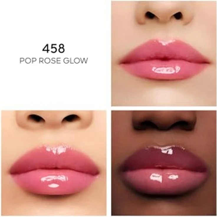 GUERLAIN KissKiss Bee Glow Oil Colour Reviving Lip Plumping Oil - 458 Rose Pop Glow 9,5 ml – Bild 4