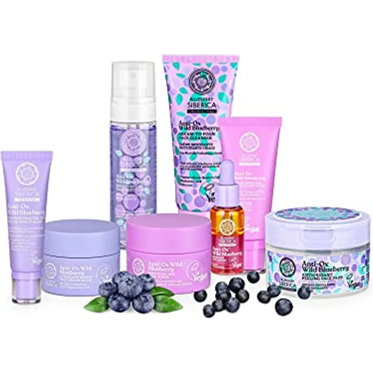 Natura Siberica Anti-Ox Wild Blueberry, erneuernde Nacht-Creme-Maske für Damen, 50 ml, vegan, verbessert das Hautbild, seidenweich – Bild 3