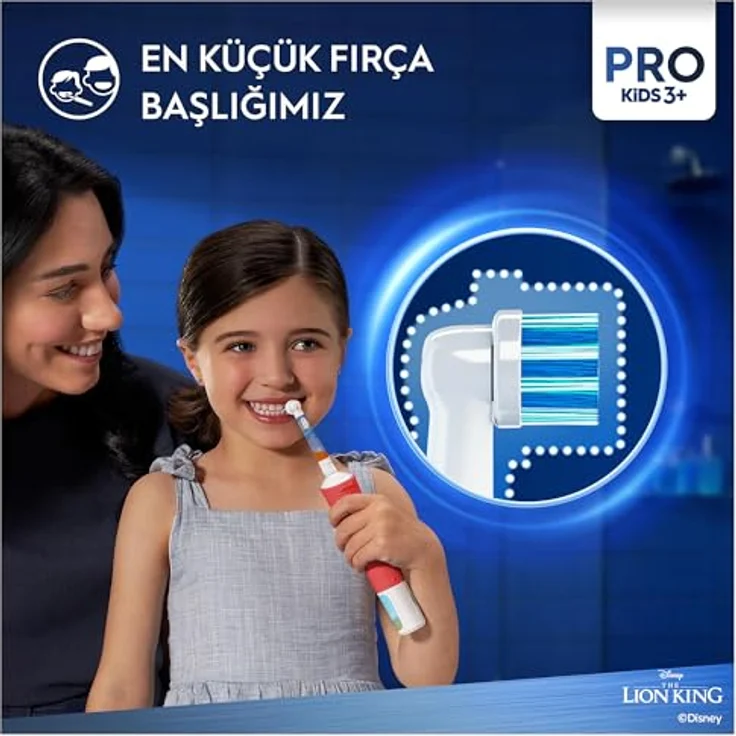 Braun Oral-B Pro Kinder König der Löwen, elektrische Zahnbürste mit rotierendem Bürstenkopf, Sensitiv-Modus und Timer für Kinder – Bild 7