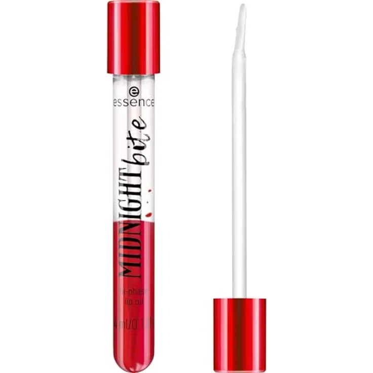 essence MIDNIGHT bite bi-phase lip oil Nr. 01, transluzent, glänzend, vegan, ohne Parabene, ohne Mikroplastik, 4ml