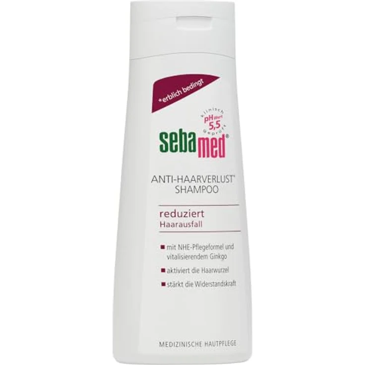 Sebamed Anti-Haarverlust Shampoo, Shampoo gegen Haarausfall, für kräftiges und gesundes Haar, fördert das Wachstum und aktiviert die Haarwurzel, geeignet für Männer und Frauen, 200 ml – Bild 2