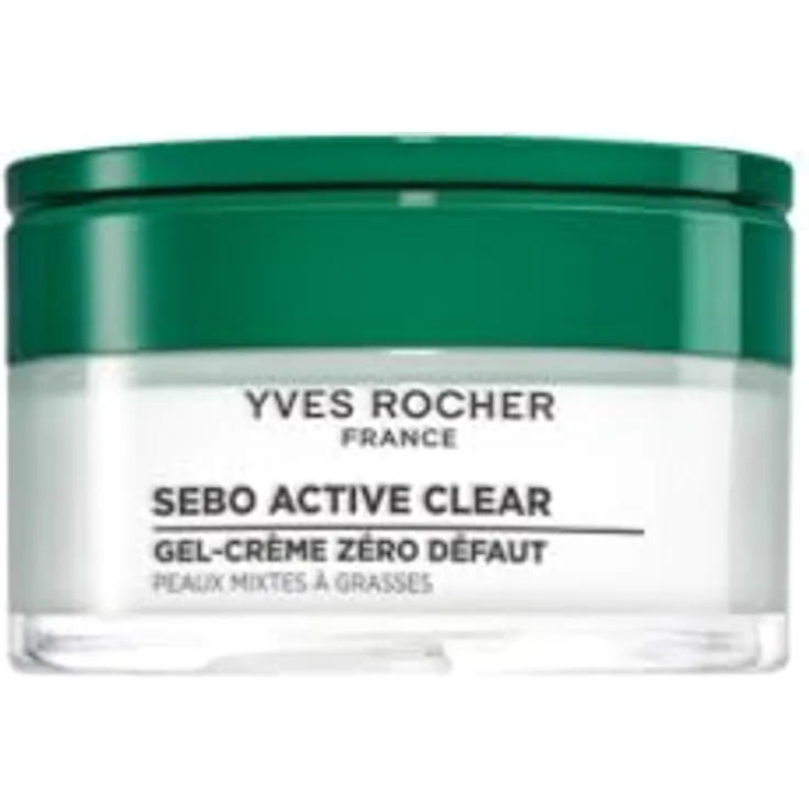 Yves Rocher SEBO ACTIVE CLEAR Zero Blemish Gel-Creme, Anti-Pickel & Mattierend, 91% Natürlicher Ursprung, 50ml
