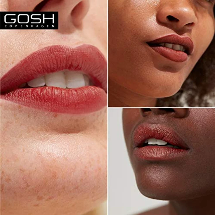 GOSH Luxury Rose Lippenstift 003 Adore, vegan mit leichtem Schimmer, feuchtigkeitsspendend, langanhaltend, parfümfrei, intensive Rosa-Töne – Bild 3
