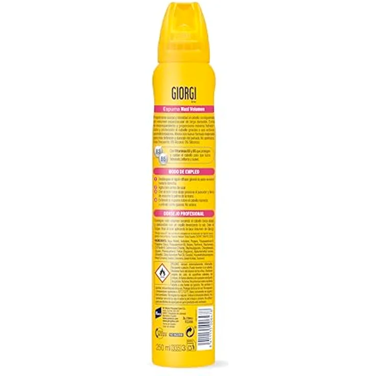 Giorgi Schaum Maxi Volumen 24h, Anti-Krauss, 0% Alkohol & Silikone, Halt 4, 250 ml – Bild 2