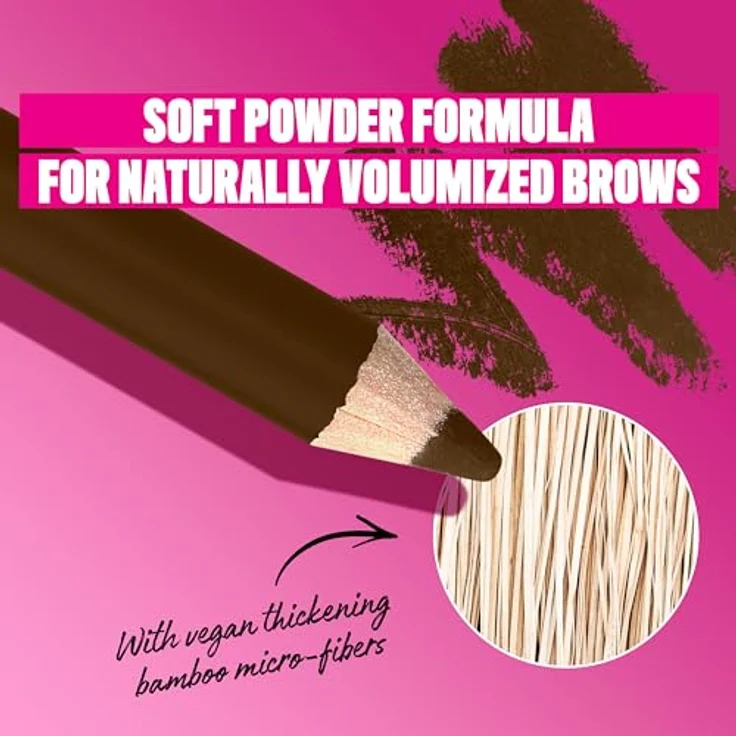 NYX Professional Makeup Powder Louder Augenbrauenstift 1,2 g, Pudriges Finish in 07 Espresso, vegane Mikrofaser-Formel für definierte Augenbrauen – Bild 2