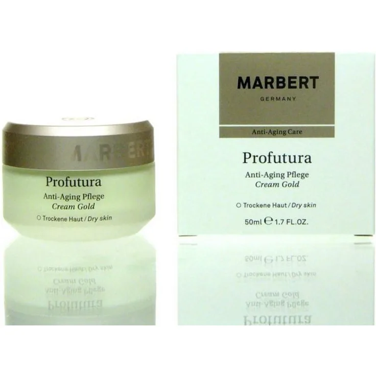 Marbert Profutura Anti Aging Pflege Cream Gold, 50 ml, regenerierende Anti-Falten Creme für trockene Haut