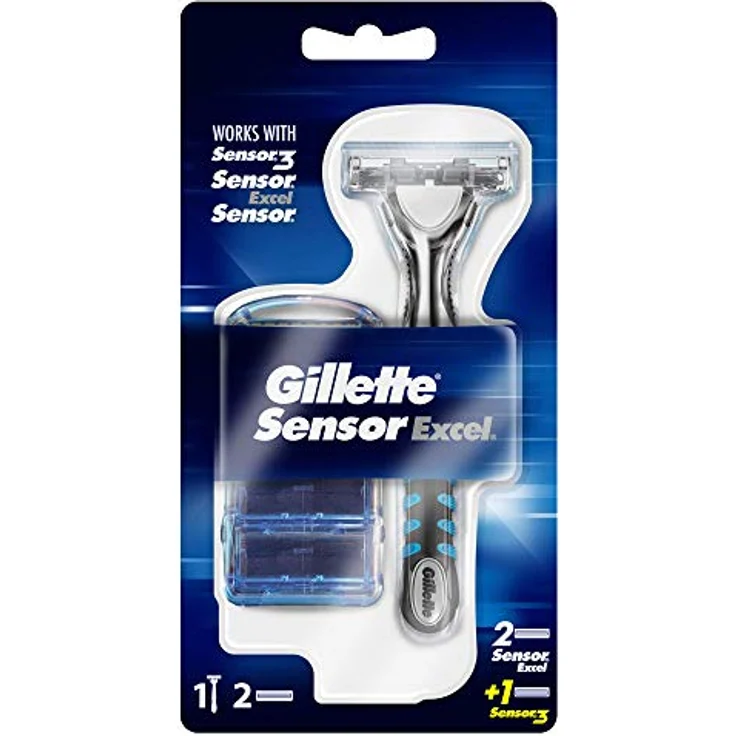 Gillette Sensor Excel Rasierer für Männer + 2 SensorExcel und 1 Sensor3 Klingen – Bild 2