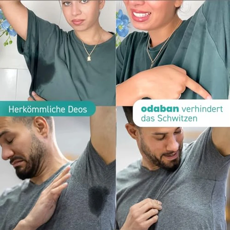 odaban Antitranspirant GEL 50ml gegen schwitzige Hände, schweiß Füße und Schwitzen im Gesicht | gegen achselgeruch | gegen starkes Schwitzen am Kopf | ODABAN ANTIPERSPIRANT, Extrastarker Schutz, wirksam seit 1970 – Bild 2