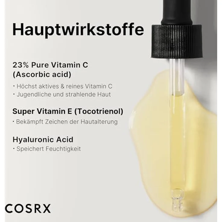 Cosrx Vitamin C 23 Serum, Gesichtsserum mit 23% reinem Vitamin C, Hyaluronsäure & Super Vitamin E, 20 g – Bild 5