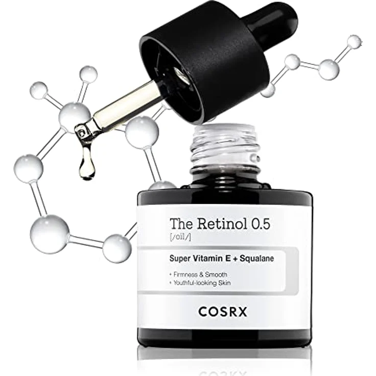 Cosrx The Retinol 0.5 Oil, 20ml Gesichtsserum mit 0,5% Retinol, Vitamin E & Squalan, Anti-Aging Nachtpflege, zur Verbesserung der Hautelastizität, Korean Skincare – Bild 1