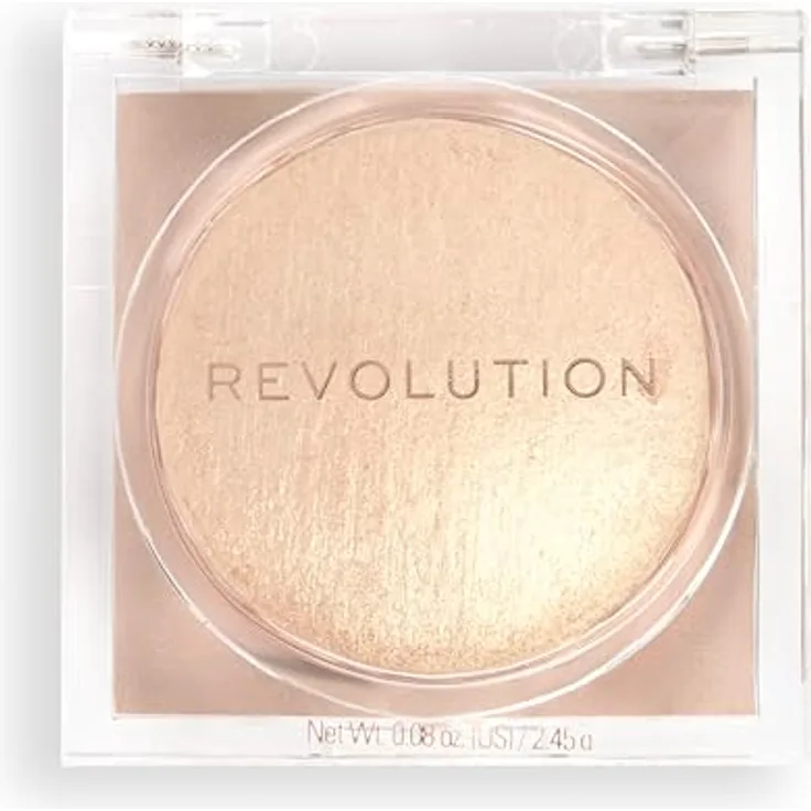 Makeup Revolution Beam Bright, aufhellender Kompaktpuder mit reichhaltiger Pigmentierung, Farbton Bronze Baddie, 2,45 g