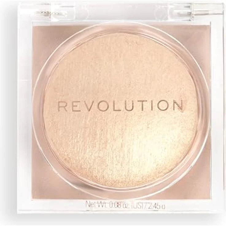 Makeup Revolution Beam Bright, aufhellender Kompaktpuder mit reichhaltiger Pigmentierung, Farbton Bronze Baddie, 2,45 g – Bild 1