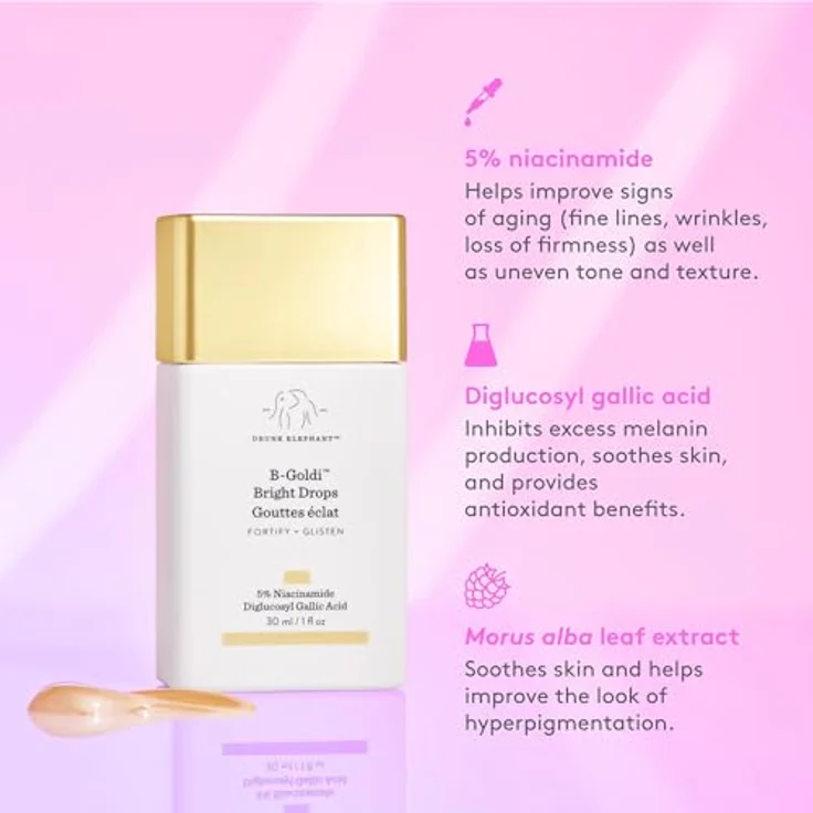 Drunk Elephant B-Goldiâ„¢ Bright Drops, Gesichtscreme mit aufhellenden Eigenschaften, 30 ml – Bild 4