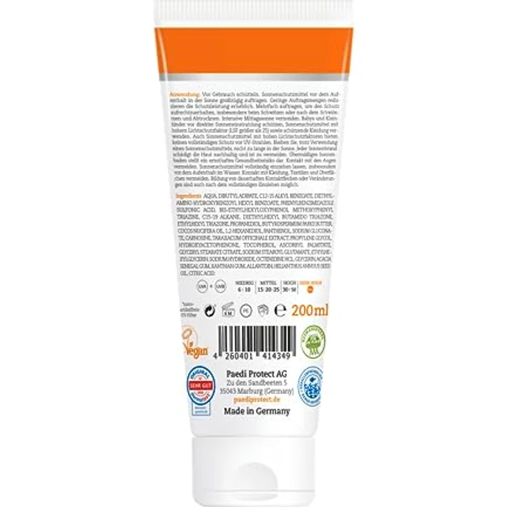 PAEDIPROTECT Familiensonnencreme LSF50+, 200ml – Bild 4