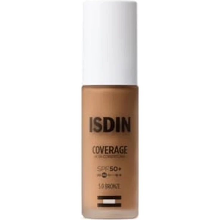 ISDIN Coverage 5, Foundation in Bronze, mit sehr hohem Schutz, LSF 50+, 30 g – Bild 1