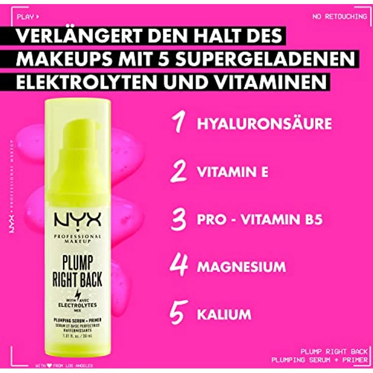 NYX Professional Makeup Plump Right Back Plumping Serum & Primer Primer 30 ml Nr. 01 - Clear – Bild 5