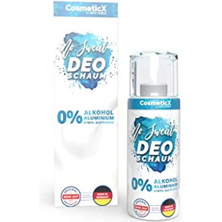 No Sweat DEO SCHAUM 100ml Ohne Brennen & Reizungen - Effektiver & Vorbeugender Schutz vor Gerüchen am ganzen Körper (Mann & Frau)