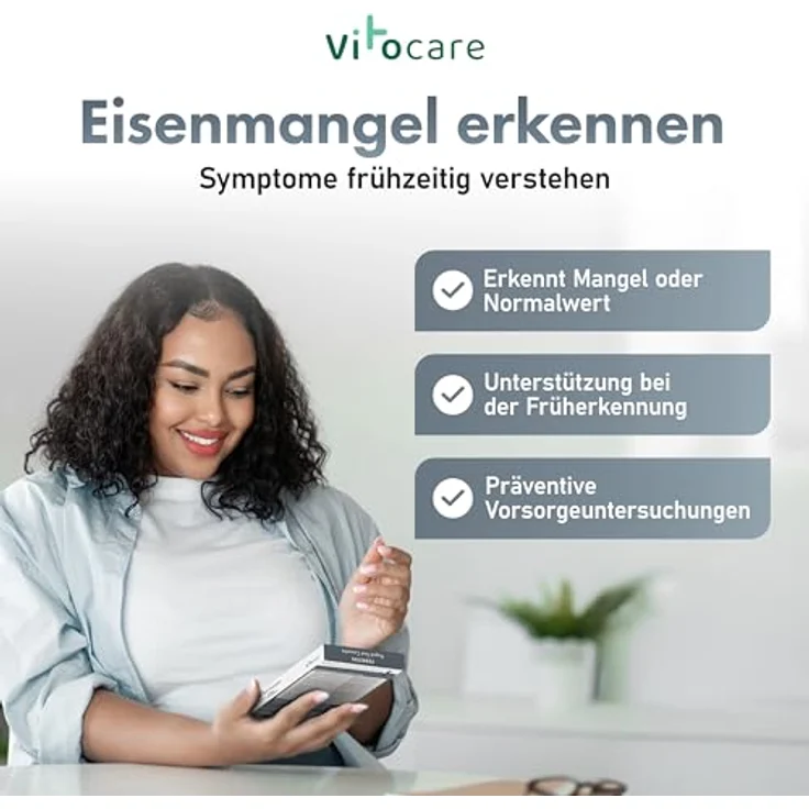 Vitocare Ferritin Test-Set, Blutzucker-Teststreifen 2er Pack für schnellen Eisenspeicher-Check – Bild 5