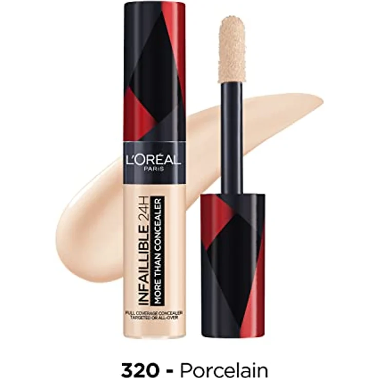 L'Oréal Paris Concealer zum Abdecken und Auffrischen, Für ein deckendes Finish und bis zu 16H Halt, Infaillible More Than Concealer, Farbe: 320 Porcelain, 11 ml – Bild 2