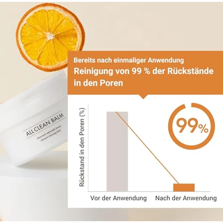 HEIMISH All Clean Balm Mandarin, Reinigungsbalsam für das Gesicht, 120 ml, mit mandarinischem Duft – Bild 5