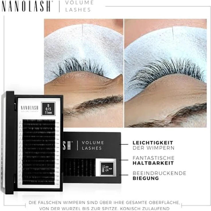 Nanolash Volume Lashes künstliche Wimpern 0.05 D 6-13mm 1 St. – Bild 4
