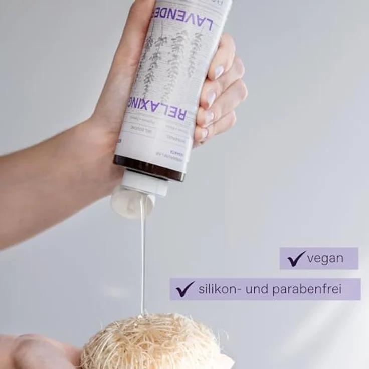 Korres Relaxing Lavender Duschgel 250 ml, entspannendes Duschbad mit feuchtigkeitsspendender Wirkung und beruhigendem Duft – Bild 5