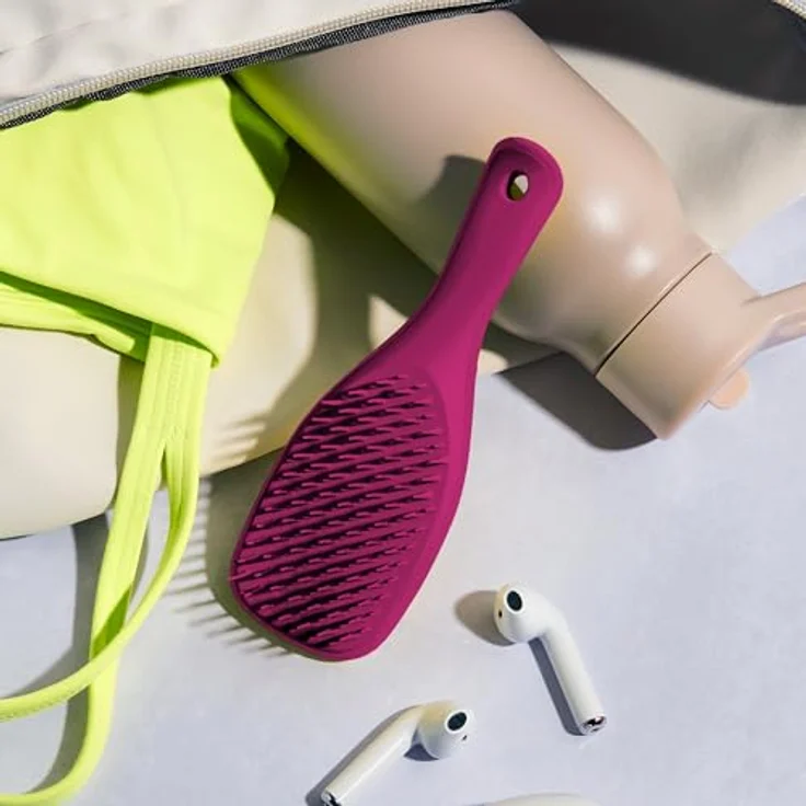 Tangle Teezer Ultimate Detangler Haarbürste, Mini-Haarbürste für Reisen, kleine Hände und alle Haartypen, elektrische Himbeere – Bild 5