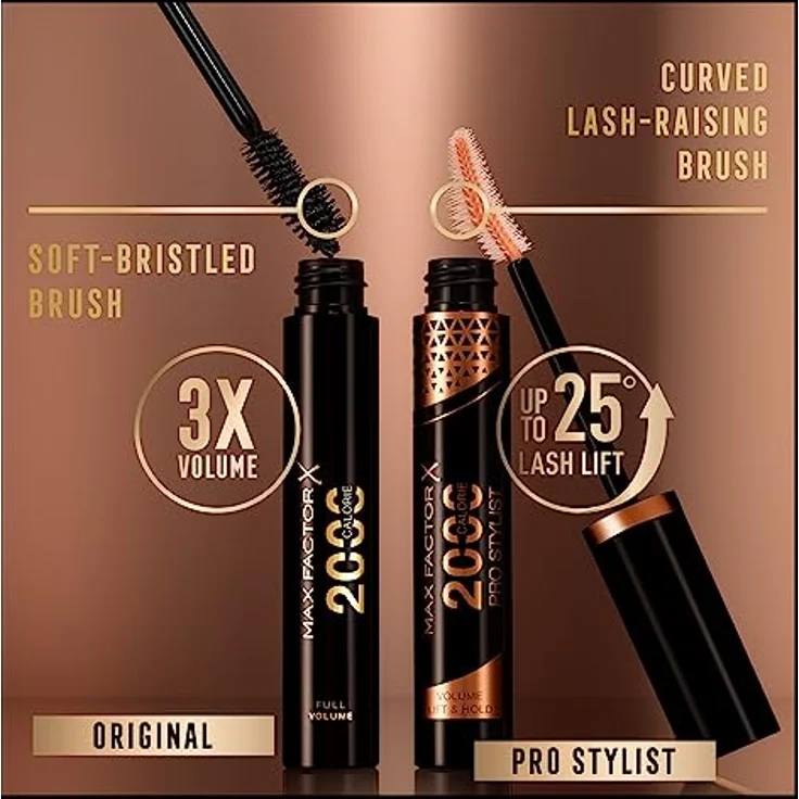 Max Factor 2000 Calorie Pro Stylist Mascara, Black Brown, 9 ml – Bild 4