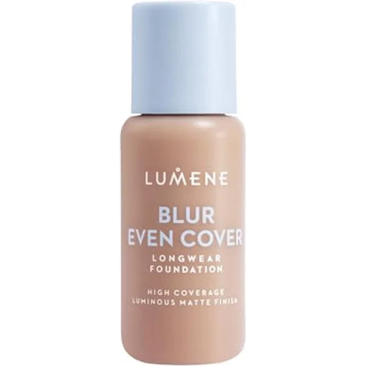 Lumene Blur Even Cover Foundation, 30 ml, hochdeckend, mattes Finish, vegan, mit Niacinamid und Heidelbeerextrakt – Bild 1