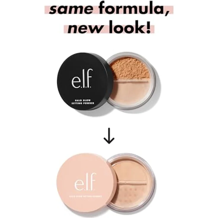e.l.f. Halo Glow Setting Powder, Seidig, Halbmattes Finish, Minimiert Poren und Feine Linien, Vegan & Tierversuchsfrei, Light, 6,8 g – Bild 4